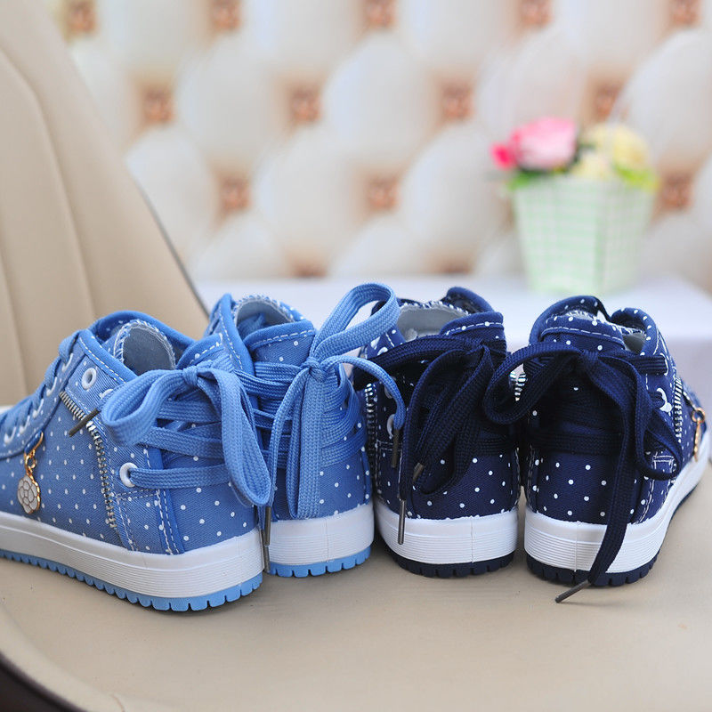 Women's Polka Dot Sneakers (light blue/navy blue - 2 different models)