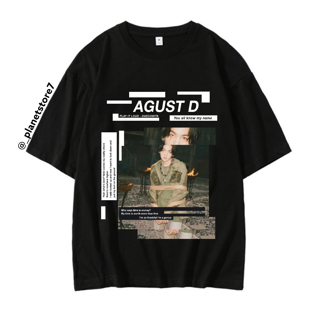 SUGA D'DAY AGUST D T-SHIRT 100% COTTON