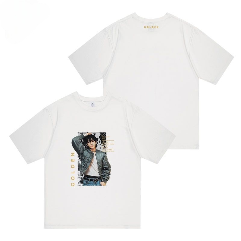 JUNGKOOK GOLDENES T-SHIRT 100% BAUMWOLLE (4 Farben)