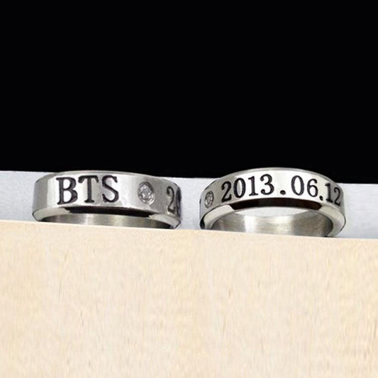 BTS RINGE PAAR EDELSTAHL