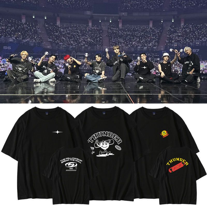 ATEEZ MERCH BREAK THE WALL 100% COTTON SHIRTS (black and white)
