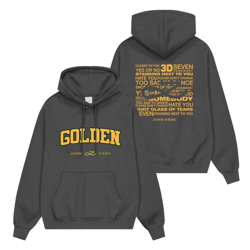 Goldener Jungkook-Kapuzenpullover