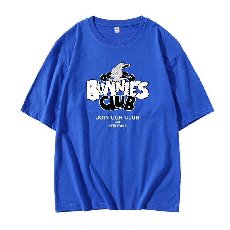 NEWJEANS BUNNIES CLUB T-SHIRTS 100% BAUMWOLLE (verschiedene Farben)