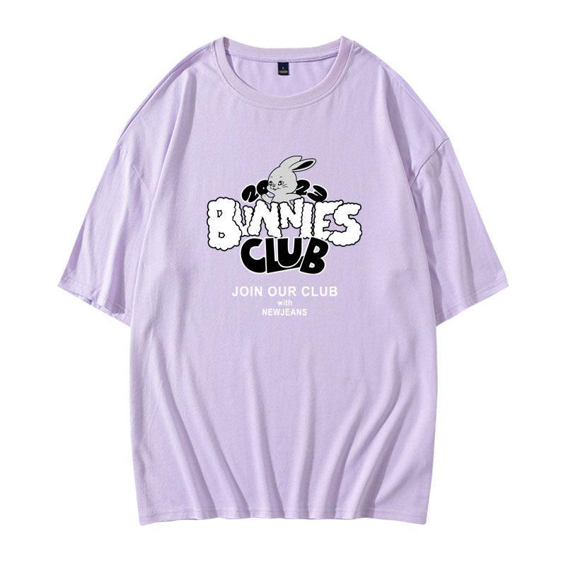 NEWJEANS BUNNIES CLUB T-SHIRTS 100% BAUMWOLLE (verschiedene Farben)