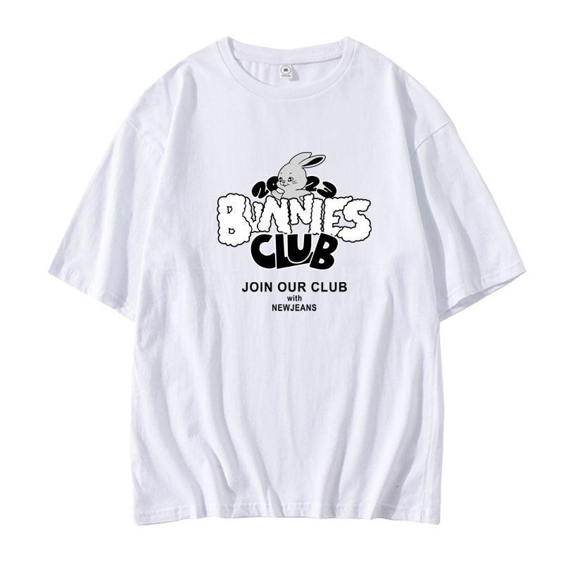 NEWJEANS BUNNIES CLUB T-SHIRTS 100% BAUMWOLLE (verschiedene Farben)