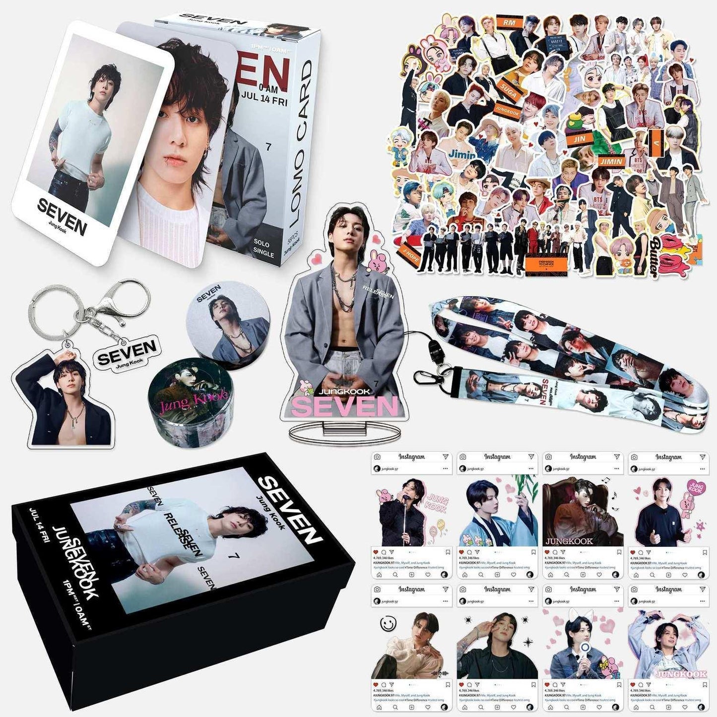 JUNGKOOK SEVEN KIT MIT 159 TEILEN (GESCHENKBOX MIT VERSCHIEDENEN ARTIKELN!✨)