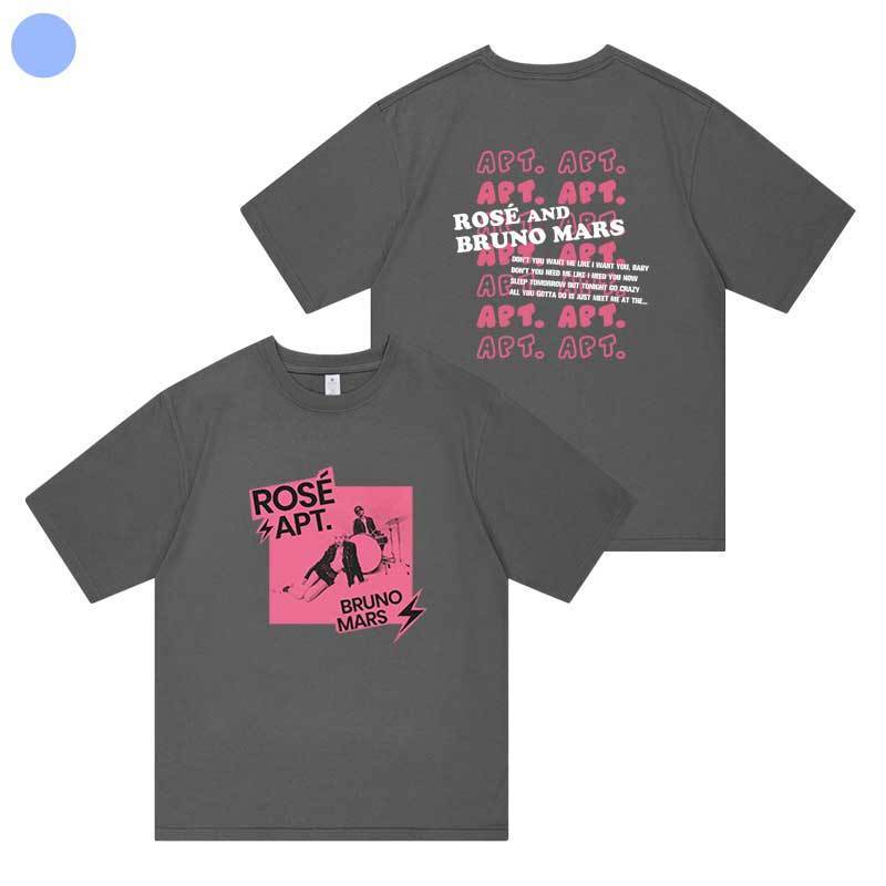 ROSÉ (BLACKPINK) AND BRUNO MARS APT T-SHIRT 100% COTTON