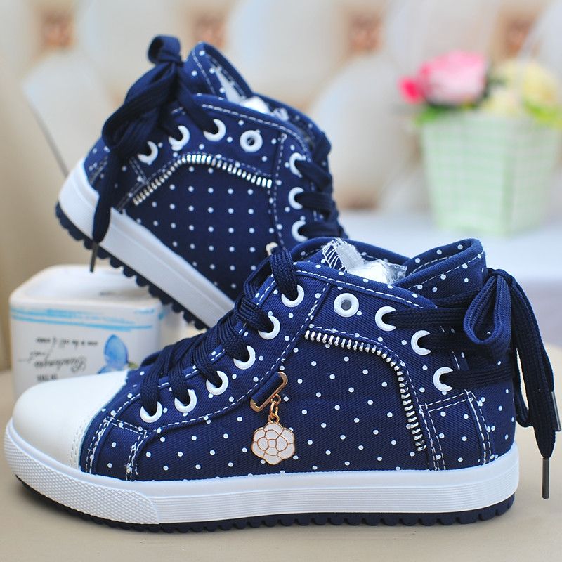 Women's Polka Dot Sneakers (light blue/navy blue - 2 different models)