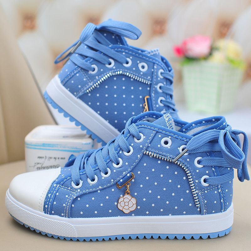 Women's Polka Dot Sneakers (light blue/navy blue - 2 different models)