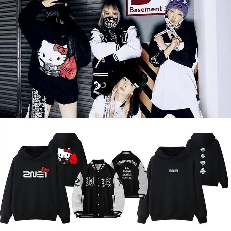 2NE1 WELCOME BACK COLLEGE SWEATSHIRTS AND COAT