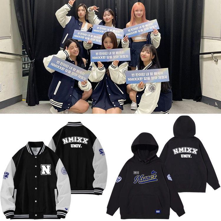 NMIXX COLLEGE SWEATSHIRTS AND JACKETS