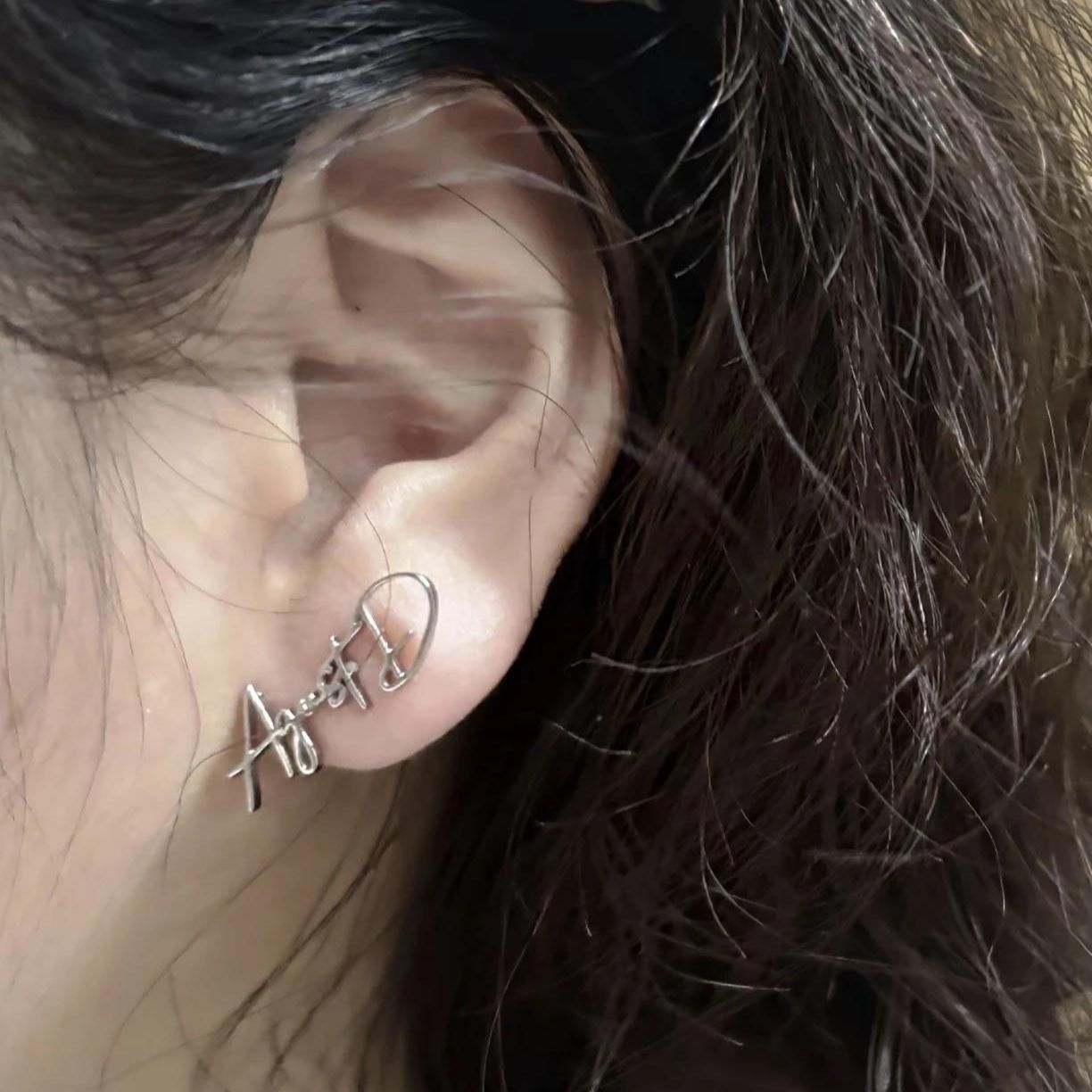 SUGA AGUST D EARRINGS PAIR STAINLESS STEEL