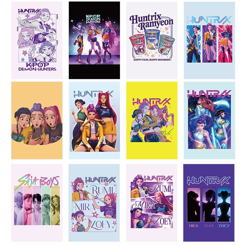KPOP DEMON HUNTERS HUNTR/X SAJA BOYS FOTOKARTEN 55 STÜCK