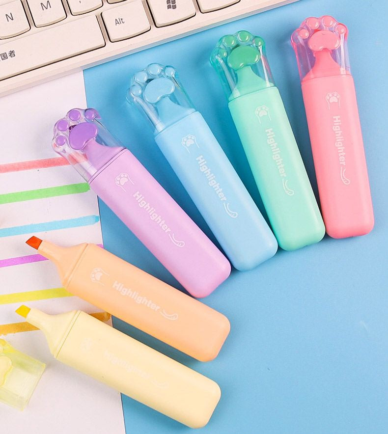 6-FARBIGE TEXTMARKER-PINSEL-SET