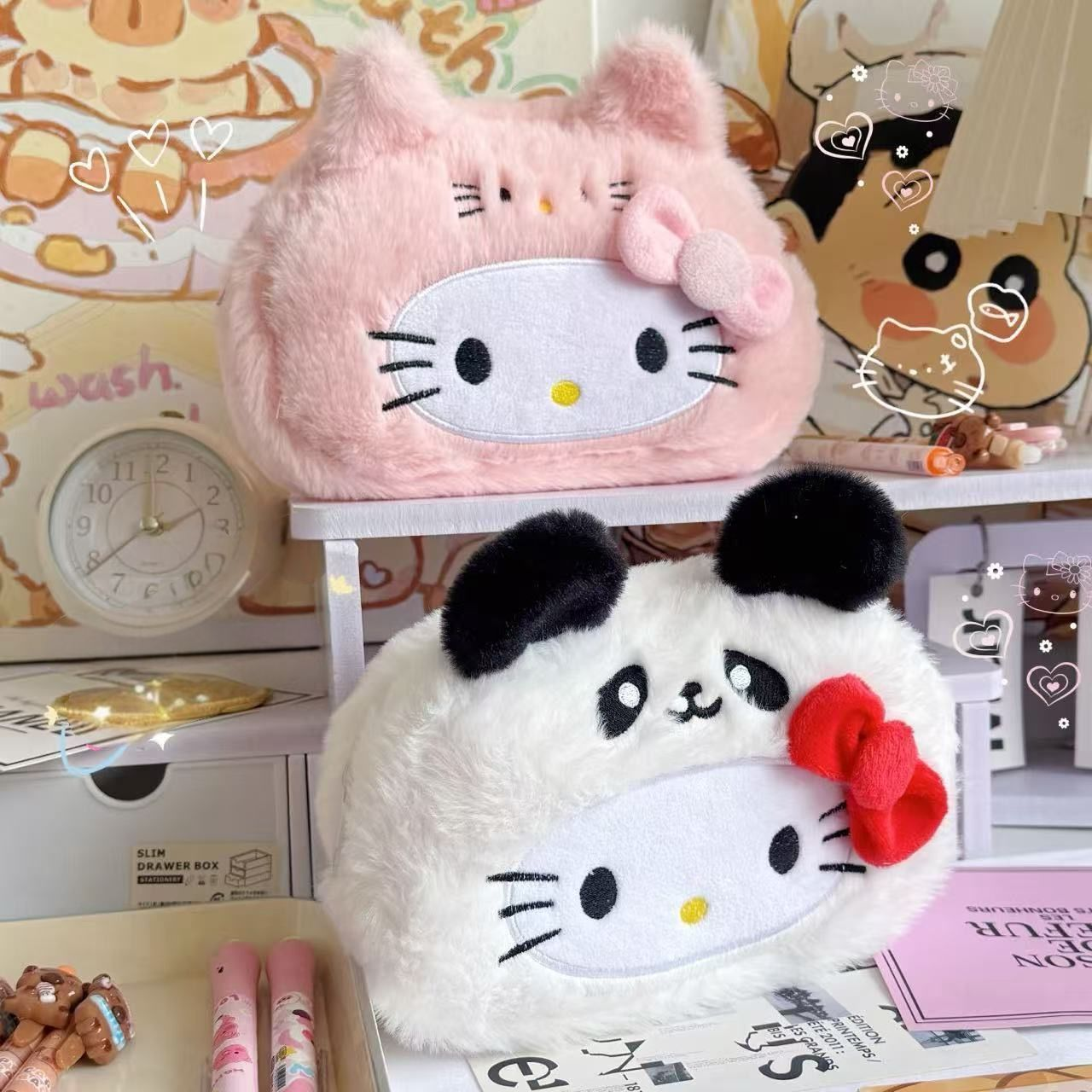 HELLO KITTY PLUSH PENCIL CASES