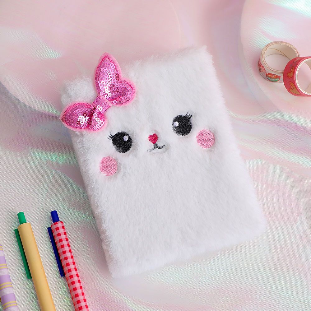 KAWAII NOTEBOOK WITH PLUSH COVER