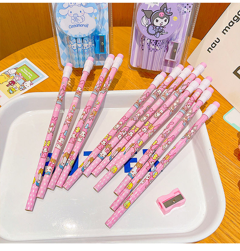 SET OF 12 HELLO KITTY PENCILS