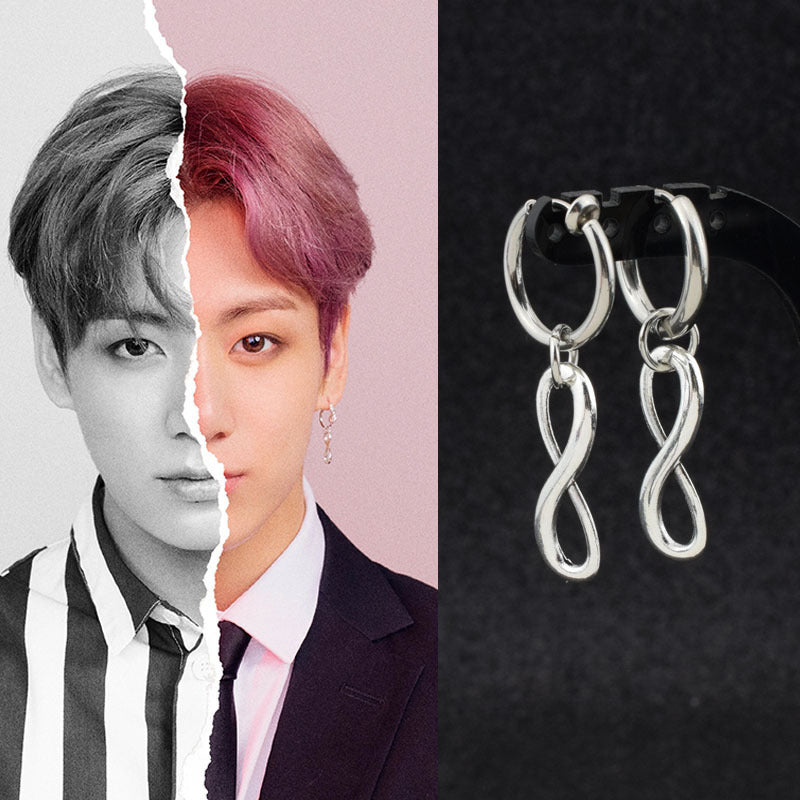 BTS JUNGKOOK Ohrringe Edelstahl Paar