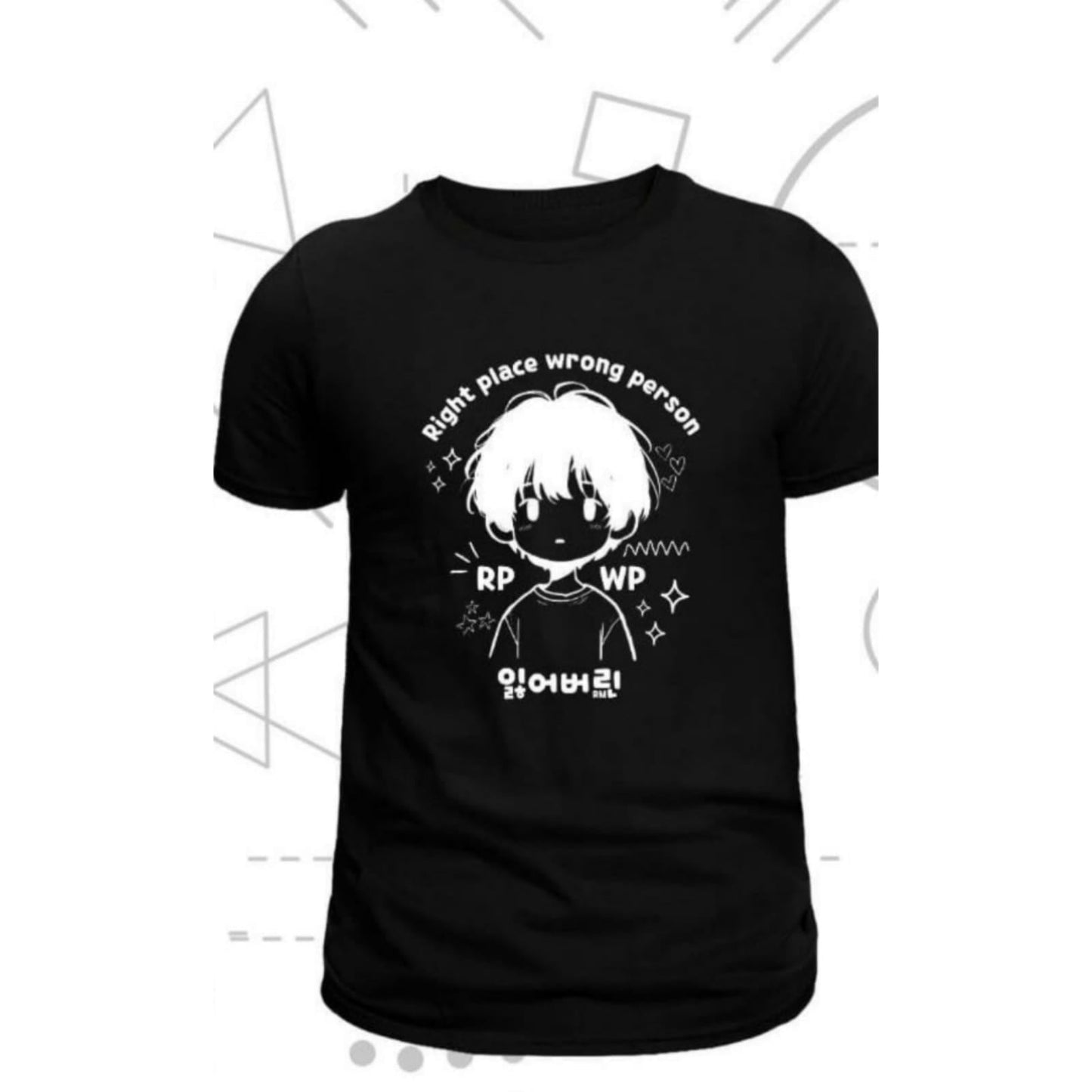 BTS RM "RiGHT PLACE WRONG PERSON" T-SHIRT 100% COTTON (black and white) 