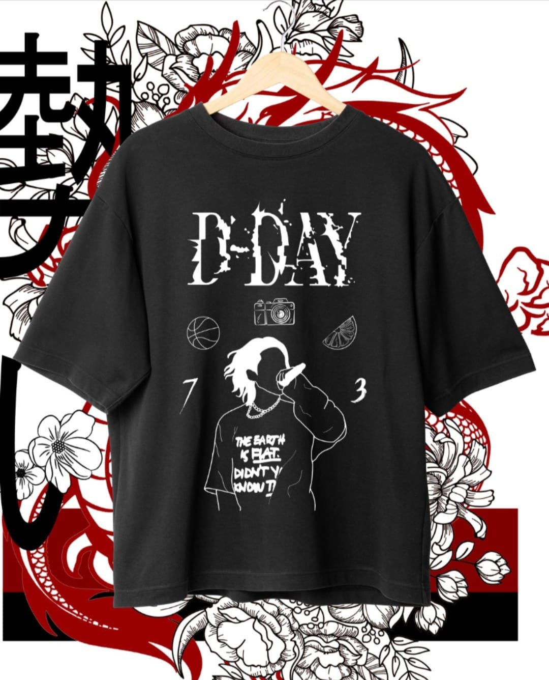 BTS SUGA AGUST D T-SHIRT 100% COTTON (black and white) 