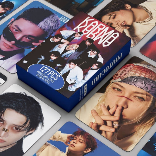 PHOTOCARDS STRAY KIDS KARMA 127 PÇS(55 Cards+ 72 Stickers)