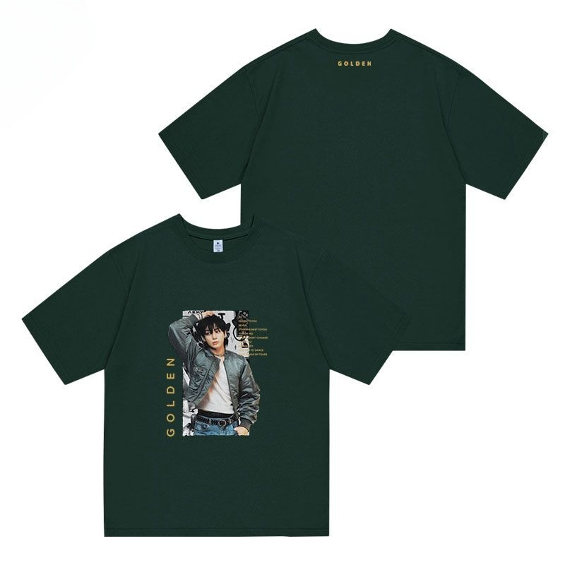 JUNGKOOK GOLDENES T-SHIRT 100% BAUMWOLLE (4 Farben)