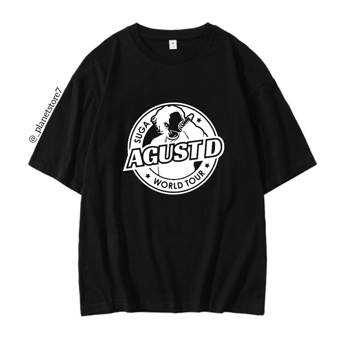 SUGA D'DAY AGUST D T-SHIRT 100% COTTON (black and white) 