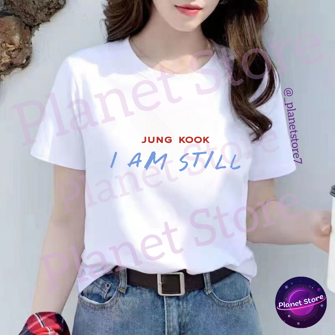 JUNGKOOK "I AM STILL" 100% COTTON T-SHIRTS (black and white) 