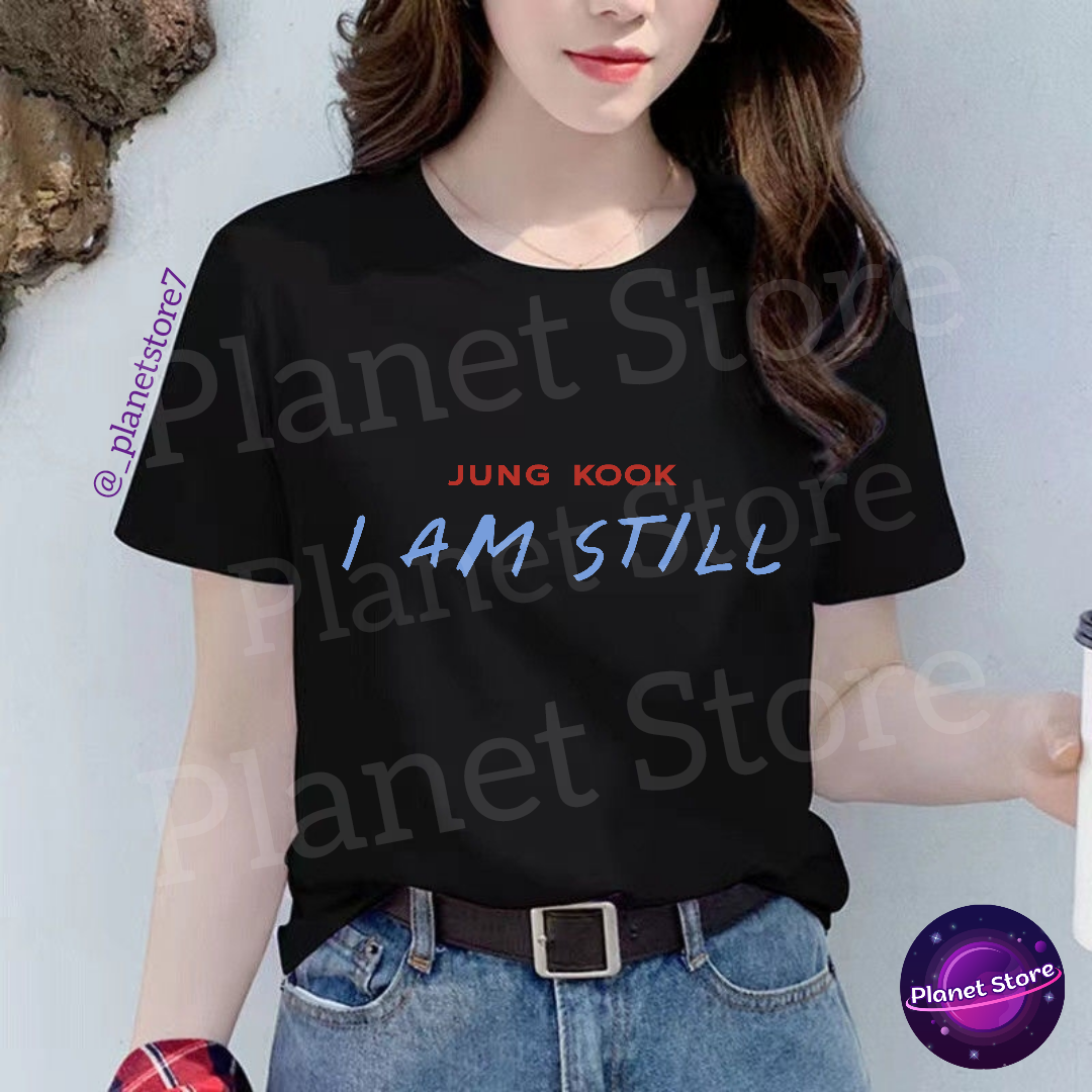 JUNGKOOK "I AM STILL" 100% COTTON T-SHIRTS (black and white) 
