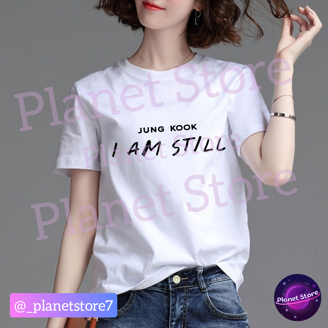 JUNGKOOK "I AM STILL" 100% COTTON T-SHIRTS (black and white) 