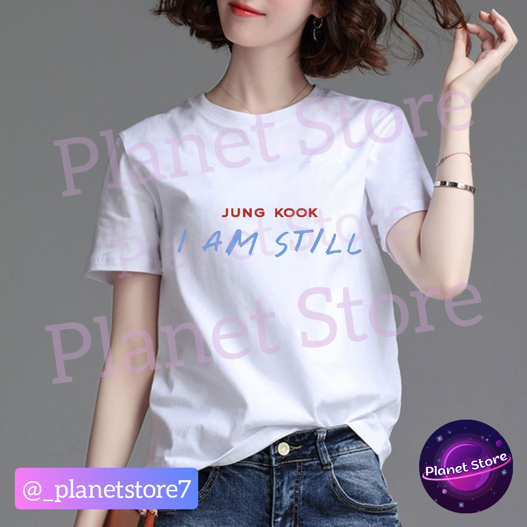 JUNGKOOK "I AM STILL" 100% COTTON T-SHIRTS (black and white) 