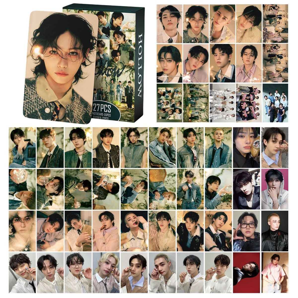 STRAY KIDS MERCH FOTOKARTEN HOLO KIT 127 STÜCK (55 FOTOKARTEN + 72 STICKER)